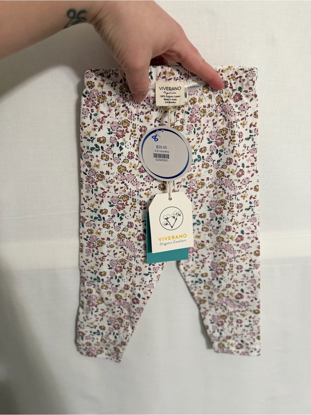 Viverano Organics leggings 3/6 NWT
